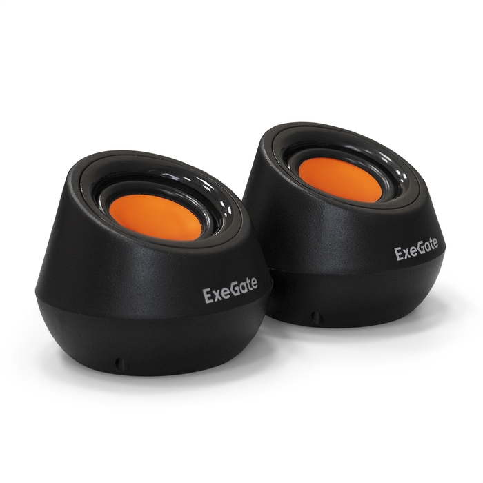 ExeGate Disco 130 USB, 6Вт RMS, 100-20000Гц, черный/оранжевый