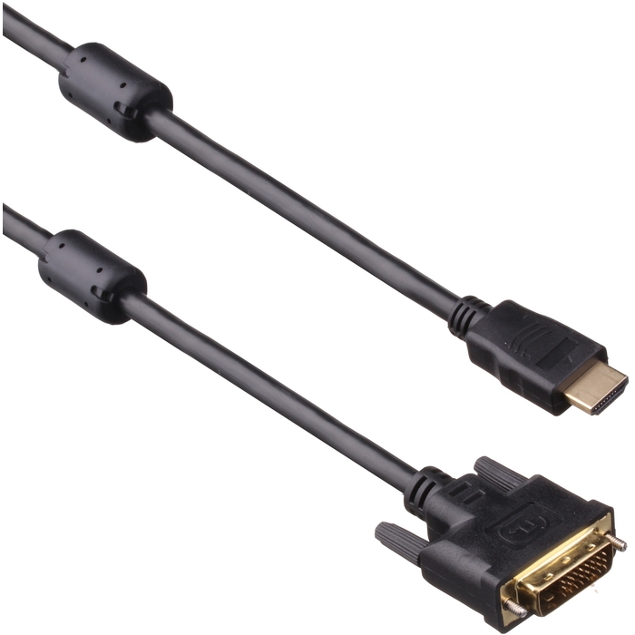 Кабель HDMI to DVI dual link 10.0м ExeGate, 2 фильтра, позолоченные контакты