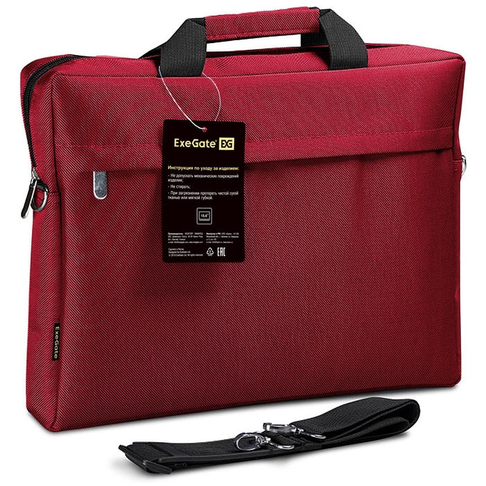 Сумка ExeGate Start S15 Red, красная, полиэстер, для ноутбуков до 15.6"