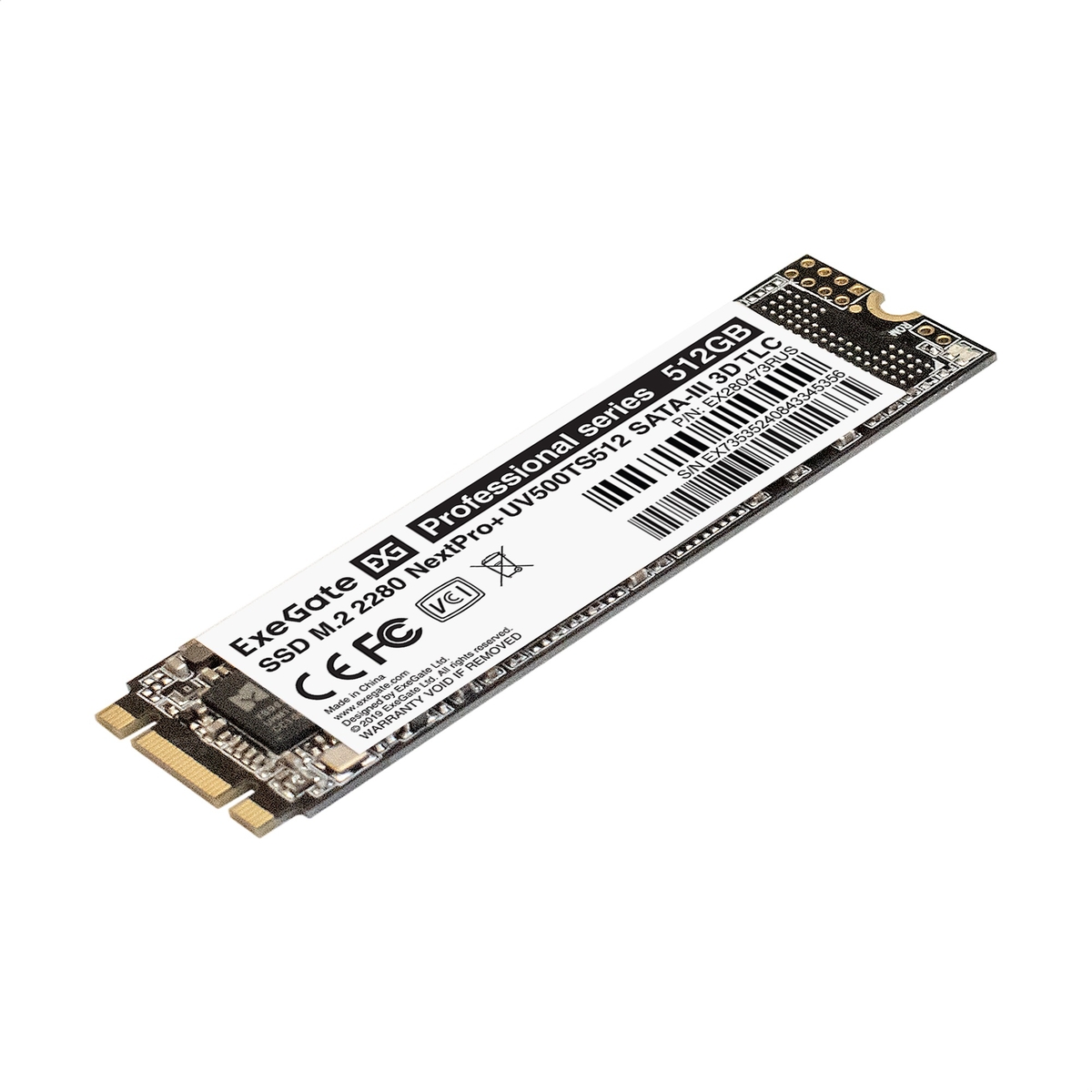 ExeGate NextPro+ M.2 2280 SATA 512GB 3D TLC M2UV500TS512