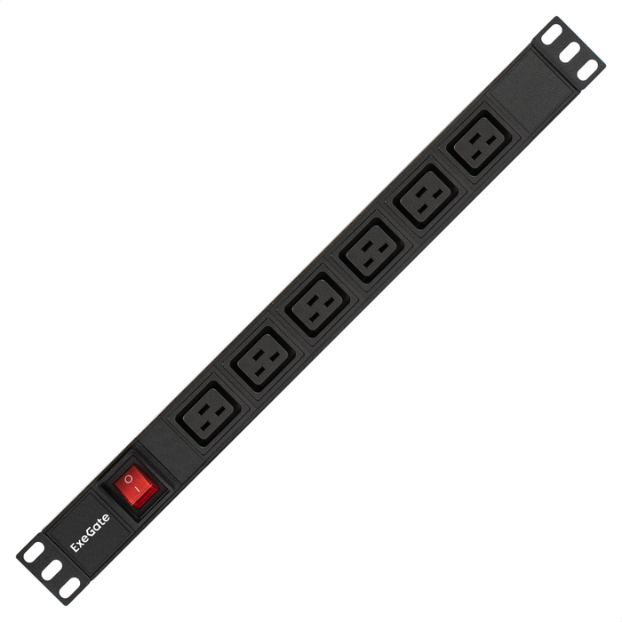 Блок розеток ExeGate ServerPro PDU-19H012 Al-6C19-C20-SW