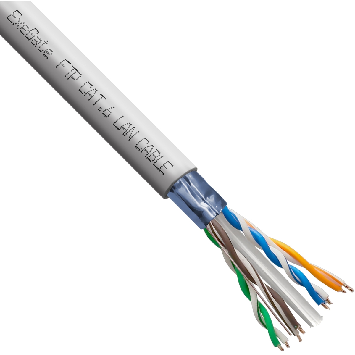 Кабель ExeGate FUTP4-C6-CU-S23-IN-PVC-GY-305-FLUKE FTP