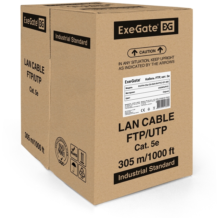  ExeGate FUTP4-C5e-CU-S24-IN-PVC-GY-305 FTP