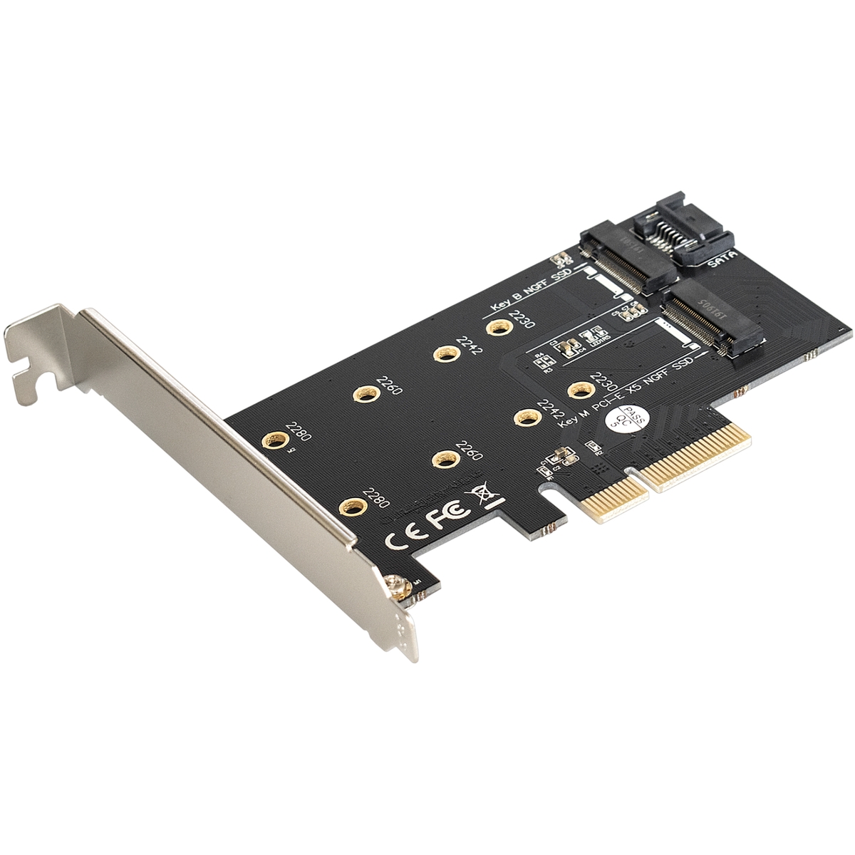  ExeGate EXE-509 M.2 B key + M.2 M Key -> PCI-Ex4/SATA