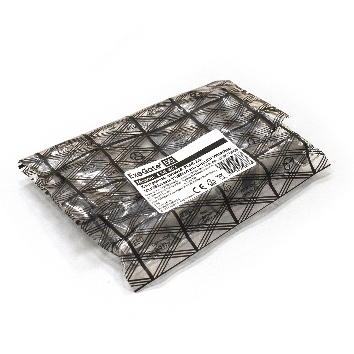  ExeGate EXE-362 PCI-E 2.0, 2 x USB 3.0 ext + 1 x USB 3.0 int + LAN UTP 1000Mbps,  .