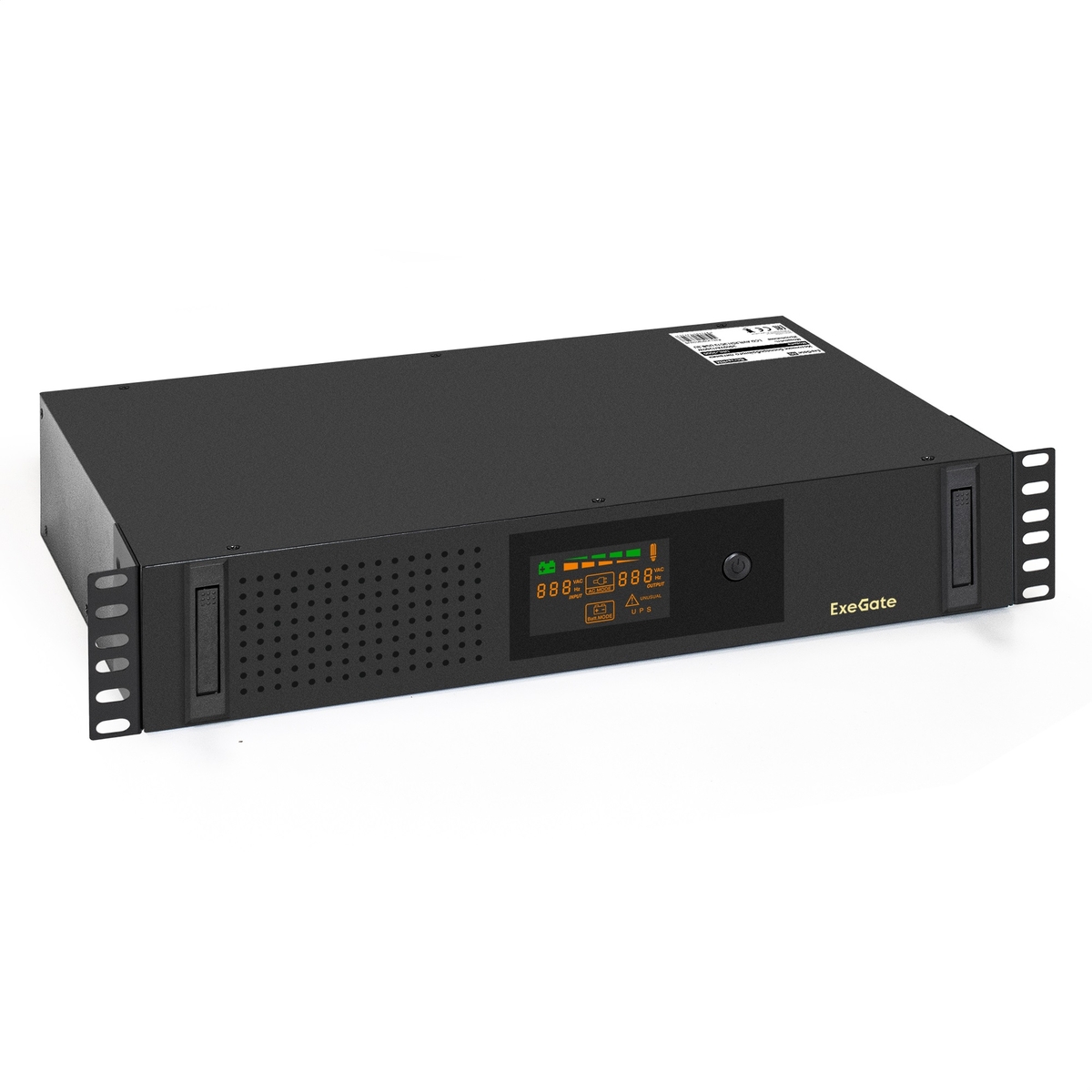 Источник бесперебойного питания ExeGate ServerRM UNL-2000.LCD.AVR.2SH.3C13.USB.2U / 2000 ВА / 1200 Вт / 2 x CEE 7 (евророзетка), 3 x IEC 320 C13