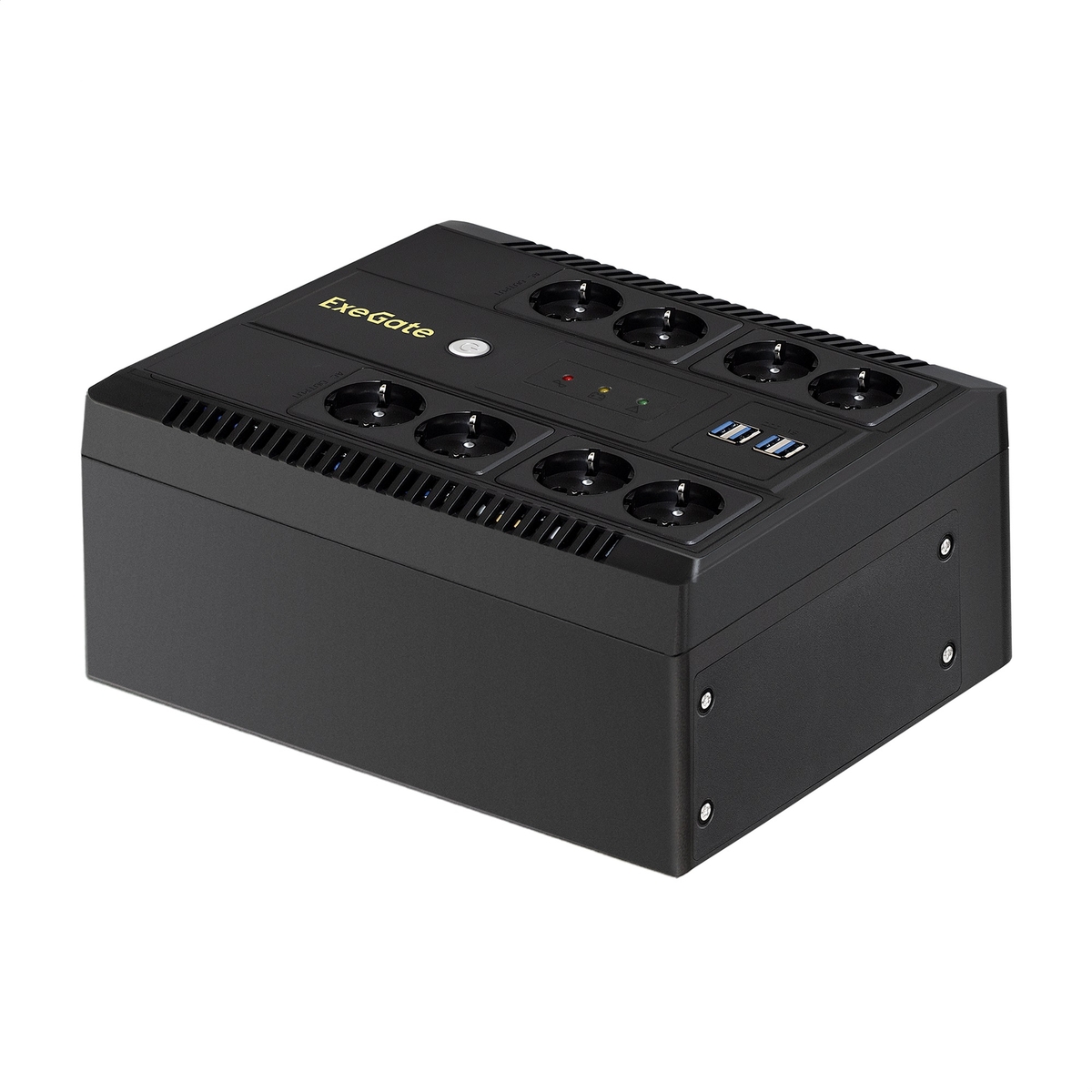 Источник бесперебойного питания ExeGate NEO NNB-1000.LED.AVR.8SH.CH / 1000 ВА / 650 Вт / 8 x CEE 7 (евророзетка)