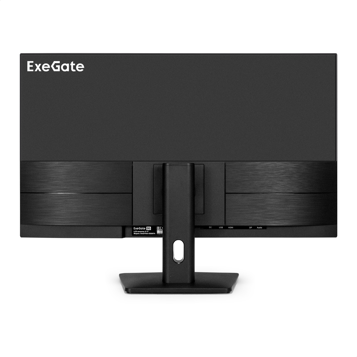 Монитор 31.5' ExeGate SmartView ES3207A IPS 2560x1440, 75 Гц, 1 мс, 16:9, 300 кд/м², HDMI 1.4, DP 1.2, USB, 3.5 Jack, динамики (2x3 Вт), FreeSync, Flicker-free, Low Blue Light, Pivot, VESA 100x100, черный, фото2